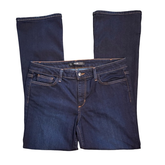 Joe's Icon Mid Rise Boot Cut Denim Jeans Clean Hem Dark Blue Lisa Wash Size 32 - Picture 6 of 12